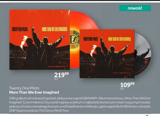 Płyta winylowa Twenty One Pilots More Than We Ever Imagined 2LP promocja w Empik