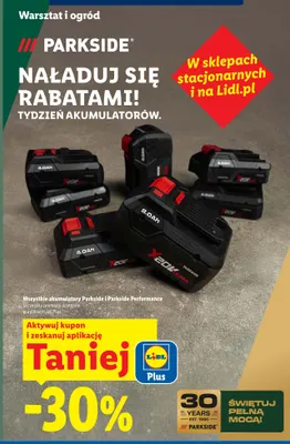 Akumulatory Parkside i Parkside Performance promocja w Lidl