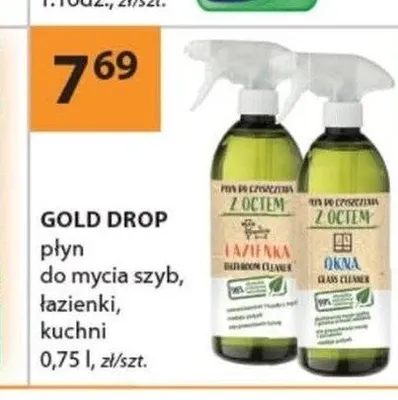 Płyn do czyszczenia z octem Okna Gold Drop promocja w Drogerie Laboo