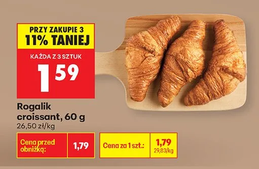 Croissant rogalik promocja w Biedronka