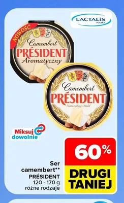 Ser camembert Président promocja w Carrefour Market
