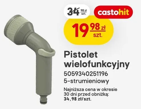 Pistolet wielofunkcyjny 5-strumieniowy promocja w Castorama