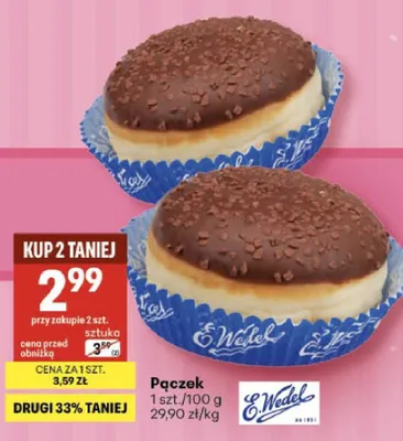 Pączek z nadzieniem promocja w Delikatesy Centrum