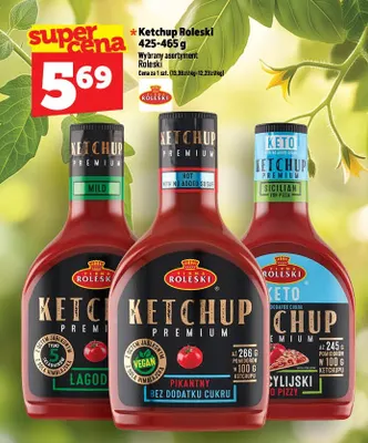 Ketchup pikantny bez dodatku cukru Roleski promocja w TOPAZ