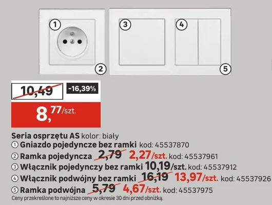 Gniazdo pojedyncze bez ramki promocja w Leroy Merlin