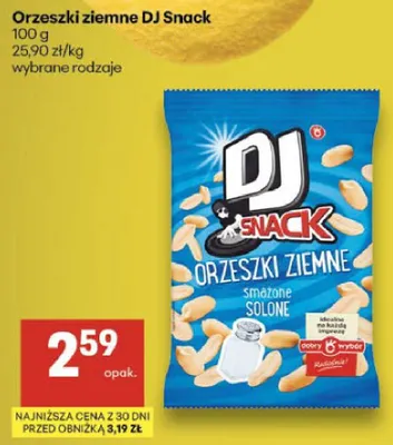 Orzeszki ziemne smakołki solone promocja w Delikatesy Centrum