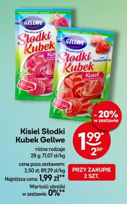 Kisiel Słodki Kubek różne rodzaje promocja w Żabka