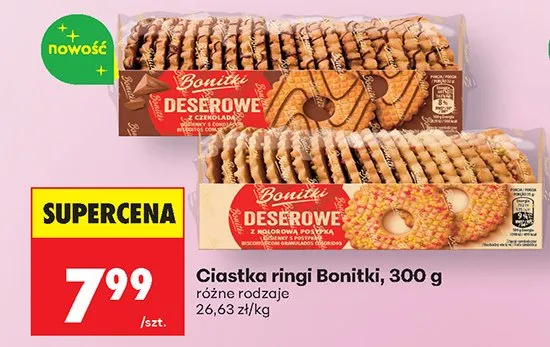 Ciastka ringi różne rodzaje promocja w Biedronka