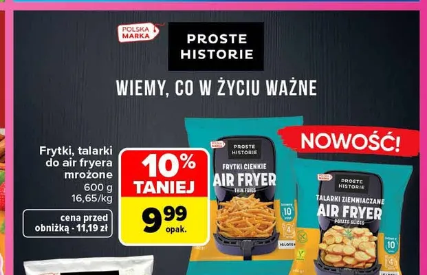 Talarki do air fryera mrożone Proste Historie promocja w Carrefour