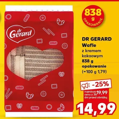 Wafle z kremem kakaowym promocja w Kaufland