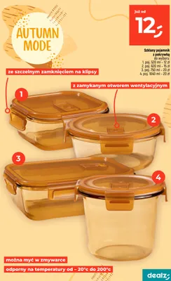 Szklany pojemnik z pokrywką 520 ml promocja w Dealz