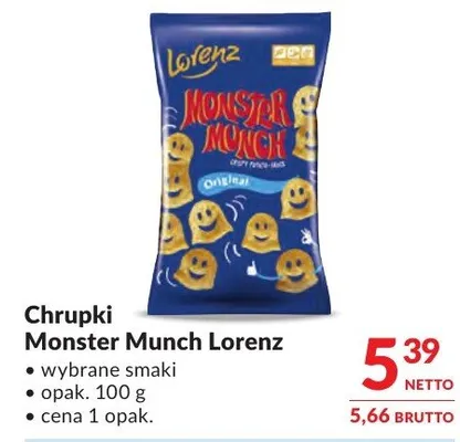 Chrupki Monster Munch Lorenz promocja w Makro