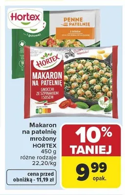 Makaron na patelnię mrożony HORTEX promocja w Carrefour