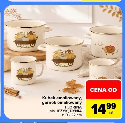 Kubek emaliowany Florina Dynia promocja w Carrefour