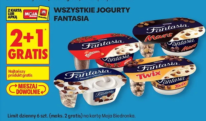 Jogurt różne rodzaje promocja w Biedronka