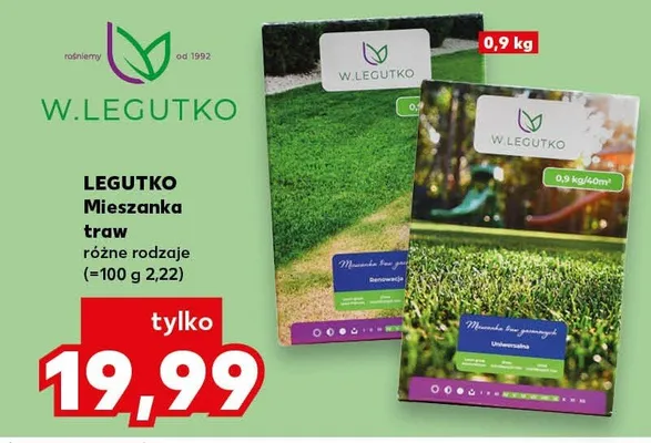 Mieszanka traw różne rodzaje promocja w Kaufland