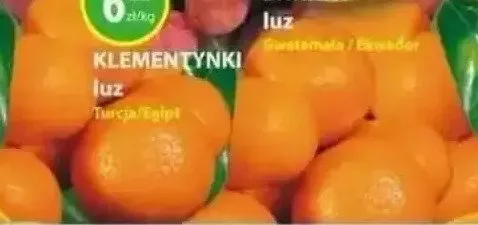 Mandarynki klementynki luz promocja w Zielony Koszyk