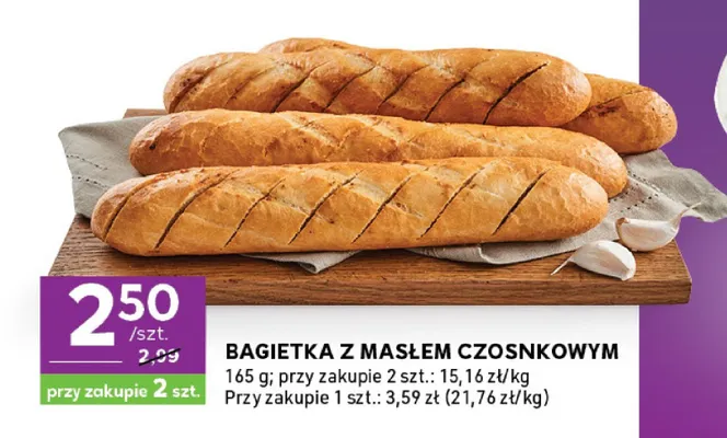 Bagietka z masłem czosnkowym promocja w Stokrotka