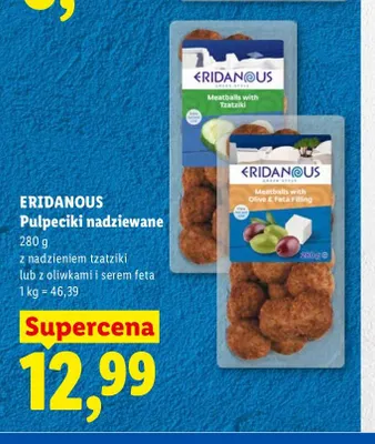 Pulpeciki nadziewane z oliwkami i serem feta Eridanous promocja w Lidl