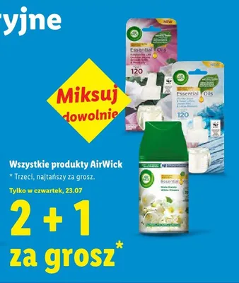Wkład do odświeżacza powietrza Air Wick Essential Oils promocja w Lidl