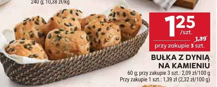 Bułka z dynią na kamieniu promocja w Stokrotka