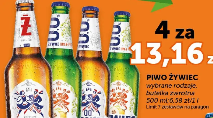 Piwo wybrane rodzaje, butelka zwrotna promocja w Euro Sklep