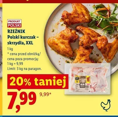 Skrzydła z kurczaka Rzeźnik XXL promocja w Lidl