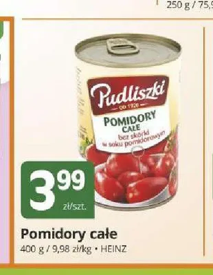 Pomidory całe Pudliszki promocja w Marketvita