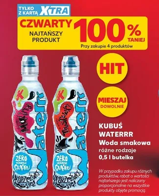 Woda smakowa Kubuś Waterrr promocja w Kaufland