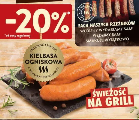Kiełbasa ogniskowa z wędzarni Intermarché promocja w Intermarche