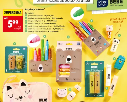 Kleje w sztyfcie Interdruk Bebe 2-pak promocja w Biedronka
