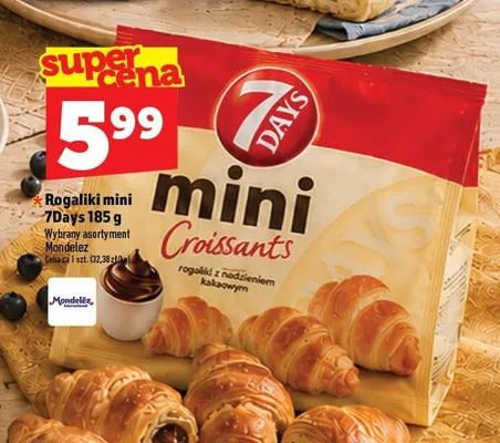 Rogaliki mini 7Days z nadzieniem kakaowym promocja w TOPAZ
