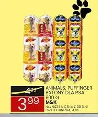 Batony dla psa Animals Puffinger M&K promocja w Wafelek
