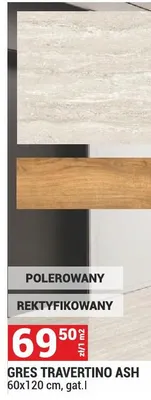 Płytki GRES TRAVERTINO ASH promocja w Merkury Market