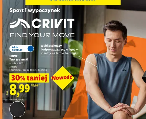 Tank top męski Crivit promocja w Lidl
