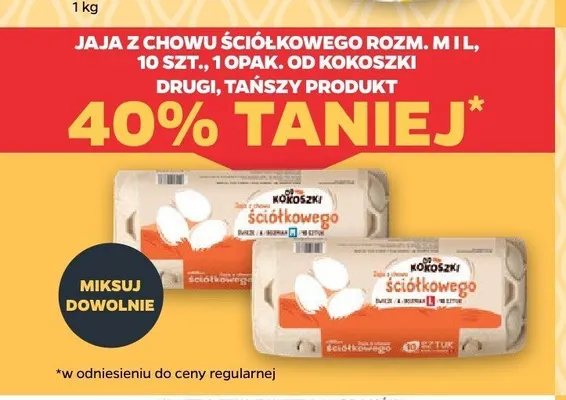 Jaja z chowu ściółkowego Od Kokoszki rozmiar M promocja w Netto