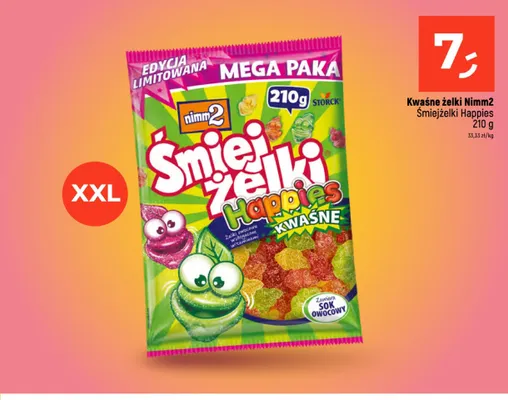 Żelki kwaśne Nimm2 Śmiejżelki Happies promocja w Dealz