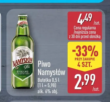 Piwo Namysłów promocja w Aldi