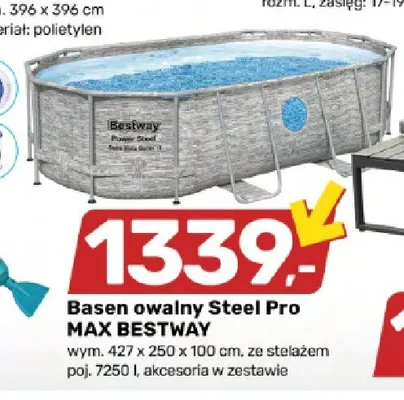 Basen owalny Steel Pro MAX Bestway promocja w Bricomarche