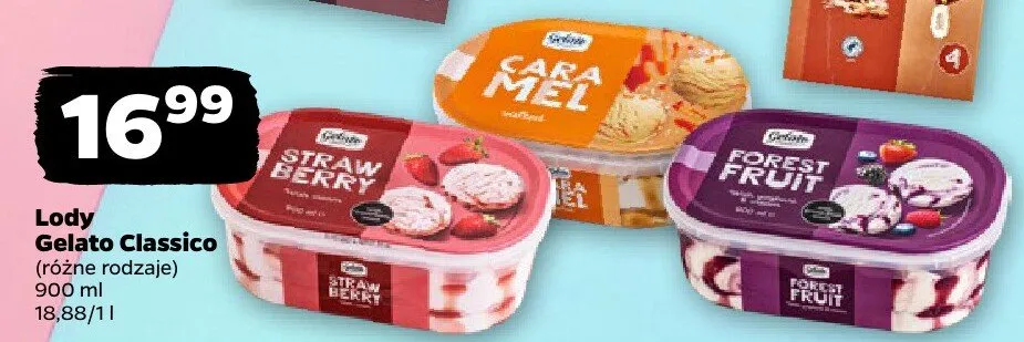 Lody Gelato Classico Strawberry promocja w Netto