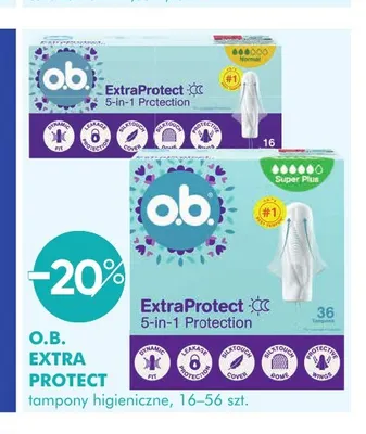 Tampony higieniczne ExtraProtect Super Plus o.b. promocja w Super-Pharm