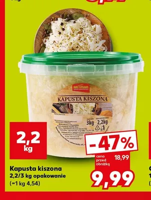 Kapusta kiszona Artman promocja w Kaufland