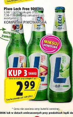 Piwo bezalkoholowe Lech Free Pomelo i Grejpfrut promocja w Prim Market