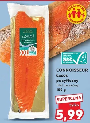 Łosoś pacyficzny filet ze skórą promocja w Kaufland