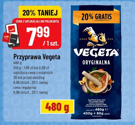 Przyprawa Vegeta Oryginalna promocja w POLOmarket