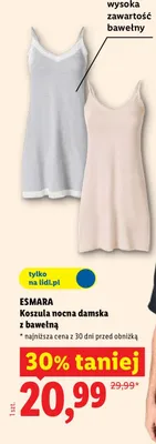 Koszula nocna damska Esmara promocja w Lidl