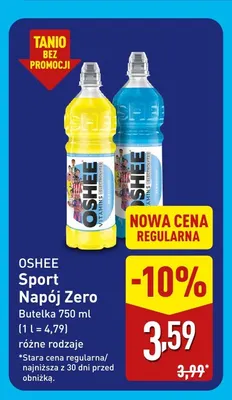 Napój Oshee Sport Zero promocja w Aldi