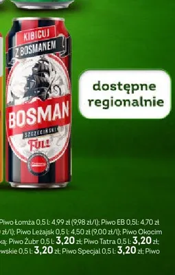 Piwo Bosman Szczeciński Full promocja w Żabka