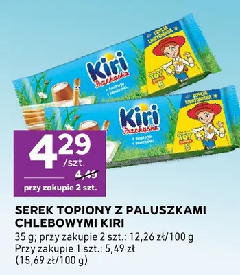 Serek topiony z paluszkami chlebowymi Kiri promocja w Stokrotka