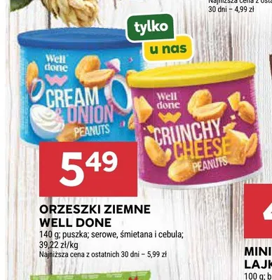 Orzeszki ziemne Well Done serowe promocja w Stokrotka